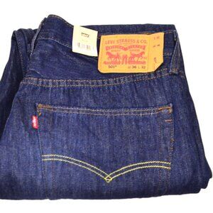 Levi's 501 Men's Size W36 L32 Blue Straight Fit Denim Jeans NWT